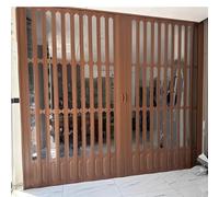 Customizable PVC Accordion Door Large Foldable Room Divider with Handles Acrylic Glass Lock for Kitchen Balcony Attic 229x203cm (90x80)