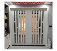 Customizable PVC Folding Door, Foldable Room Divider for Bedroom/Office/Laundry Room/Bathroom, Retractable Doors with Handles & Acrylic Glass(68x95in(173x241cm))