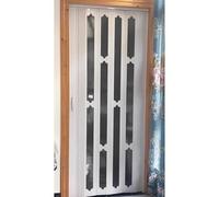 Customizable PVC Sliding Barn Door for Bedroom & Office, Space-Saving Room Divider, Folding Door for Kitchen & Bathroom (2.5x5.5ft/76x168cm)