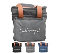 Customizable Refrigerated Bags and Insulated Grocery Bags with Names, Foldable Refrigerated, Reusable Shopping Bag with Zipper Top, Foldable