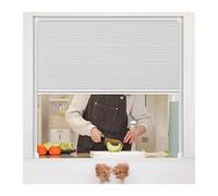 Customizable Retractable Kitchen Serving Window Door with Handle, Blackout Cellular Shades, Water Proof Interior Accordion Folding Door for Window/Counters/Pool House