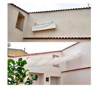 Customizable Retractable Pergola Canopy ReplacementOutdoor Shade Cover for Patio Deck Garden Porch GazeboWave Sun Shade Awning Size W2.4m x L20m (W7.87ft x L65.62ft)