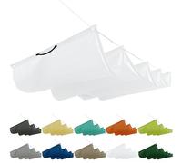 Customizable Retractable Wave ning for Patio & Garden Adjustable Inner e Canopy with Pull Rope 0.6 x 2 m White Pera ning for Gazebo & Outdoor Use