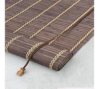 Customizable Retro Bamboo Roller Shade Light Filtering Bamboo Indoor/Outdoor Wood Rollers for Patio Size: 150cm x 230cm