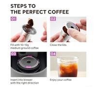 Customizable Reusable Coffee Capsule Shell for K45 Metal Construction with Hole Variants (C)