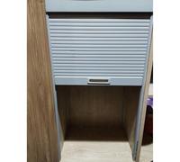 Customizable Roll Up Cabinet Door Kit with Handle, ABS Folding Gate Tambour Doors for Wardrobe/RV Includes Screws, Easy to Install(26x22in/66x56cm)