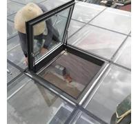 Customizable Roof Hatch With Double-Layer Tempered Glass, Roof Viewing Window For Attic/Sun Room, Highly Sealed Basement Window Well,20 22 24 26 28 30 32 34 36 39 In(85×100cm/33.5×39.4in)