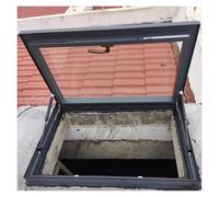 Customizable Roof Vent Hatch with Double-Layer Tempered Glass and Gas Shock Strut for Attic Egress