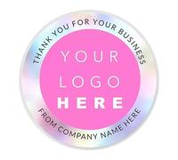 Customizable Round Stickers: Personalized Labels with Your Choice of Photo, Logo, Color, or Text