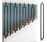 Customizable SideMounted ir Railing for Sloped irs79.5in Black/d Spindles Ideal for Attics Basements Stores Hotels&Safe Solut