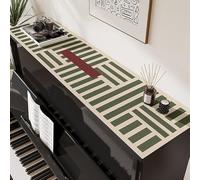 Customizable Size PVC Leather Piano Protection Mat, Heat-insulating &water Proof Upright Pianos Top Cover, 10 12 14 In Piano Mat for TV Cabinet(Style-2,10x46in)
