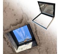 Customizable Skylight Roof Hatch20x39in Flat Roof Access Window Tempered Glass Attic Loft Door Roof Light Well for Homes & Buildings Perfect for Natural Lighting