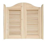 Customizable Solid Wood Cafe Saloon Doors, Unpainted Double Swinging Interior Door with Hinges, Auto Close Partition Door (W52 x H39) for Home & Business