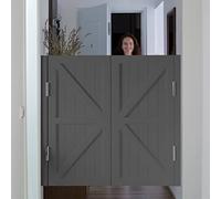 Customizable Solid Wood Saloon Doors - Black, White, Grey - Swinging Cowboy Kitchen & Bathroom Partition - 49.2" x 35.4" - Stylish Hallway Decor