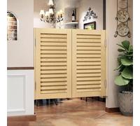Customizable Solid Wood Swing Barn Door - Retro Louvered Saloon Style for Living Rooms Kitchens Terraces & More - Unique Cowboy Parlor Door for Home Decor