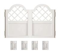 Customizable Solid Wood Swinging Saloon Doors for Indoor Use - Double Hinged Cafe Entrance Partition, Ideal for Bar, Kitchen, Porch & Stairs (White, 46" W x 39" H)