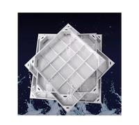 Customizable Square Manhole Covers, Heavy-Duty Embedded Covers & Frames, 8cm Height, 100x100cm (39.4x39.4in), & Strong Load-Bearing Design for Urban Infrastructure