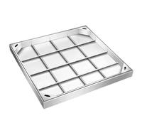 Customizable Stainless Steel Cover for Invisible Septic Tank Square t Manhole Cover Drainage Lid for Pathways & Yards (400x400mm) & Stylish