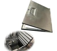 Customizable Stainless Steel Crawl Space Access Door - Secure Yard Sewer Manhole Cover with Lock & Handle, Fits Various Widths for Durability and Easy Access