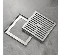 Customizable Stainless Steel Drain Grate Cover 4-24 Inch Removable Square Catch Basin for Yard Garden Patio Deck -Draina Solut (1pc 20x20cm/8x8in)