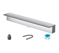 Customizable Stainless Steel Pond Waterfall Kit - Easy Install 17.7in Spillway for Indoor/Outdoor Pools Small & Lar Water Features & Design