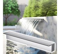 Customizable Stainless Steel Pond Waterfall KitRustResistant Pool Fountain Spout for Garden & Backyard Water Features110cm/43.3in Silver Design