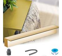 Customizable Stainless Steel Pool Waterfall Fountain Nozzle, 12-59 Wide Pond Spillway Spray Feature, 77 Outlet Length for Stunning Water Displays