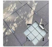 Customizable Stainless Steel Recessed Manhole Cover with Handle Hidden Sewer Lid Durable Embedded Drainage Access 30cm 80cm Sizes (55x55x5cm)