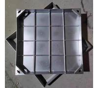 Customizable Stainless Steel Septic Tank Covers Square Drain Covers with Frame and Base Invisible Drainage Lid for Driveway/Sidewalk/Pathway (45x45x8)