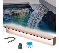 Customizable Stainless Steel Waterfall Spillway Box - Elegant Water Curtain Outlet for Pools & Ponds - Perfect for Outdoor Oasis Enhancement & Landscape Design