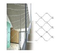 Customizable Stainless Steel Wire Rope Mesh for Animal Poultry Cage, Fall Prevention & Impact Resistance, Flexible Cable Balustrade Fence (Silver, 2.5mm, 1x12m)