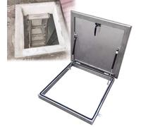 Customizable Stormproof Skylight Covers 30.7"x30.7" with Rubber Strip & Swivel Handle Locks - Durable Stainless Steel Manhole/Cellar Exit & Escape Hatch Cover