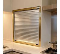 Customizable Tambour Cabinet Door Kit with Track, Space Saving Pull-Down Sideboards Tambour Push Pull Doors for Appliance Garage/Wall Cupboards/Campervan