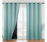 Customizable Thermal Insulated Blackout Curtains 2 Piece Set Green 52x84in 132x213cm Perfect for Balconies Dining Rooms and Bedrooms Light Reduction Polyester