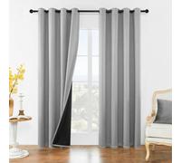 Customizable Thermal Insulated Blackout Curtains 2 Pieces Reduces Light Ideal for Balconies Dining Rooms Bedrooms Gray 42x63in 106x160cm