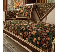 Customizable Thick Velvet Sofa CoverModern Granular Fabric Slipcover Furniture Protector for Country Style Couch Fits 90x120cm (35x47inch) Seat Cushion