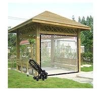Customizable Transparent Tarpaulin Outdoor PartitionWaterproof Dust Curtain for Gardens Greenhouses Patios 2x7m (6.56x22.96ft) Ideal for Privacy & Weather Protection