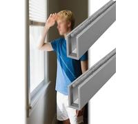 Customizable U-Channel Aluminum Alloy Light Blockers 2 Pcs, Effective Side Tracks for Blocking Light in Bedrooms-Commercial Spaces(30cm/11.8inch)