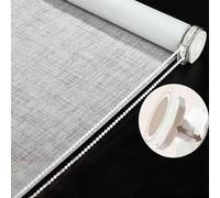 Customizable UV Protect Blackout Roller es for No Drill Thermal Linen Fabric Privacy Side Pull Blinds for Home Office & Balcony Size 135cm x 150cm