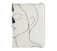 Customizable Valentine's Day Abstract Lover White and Black Leather Passport and Vaccine Card Holder Combo Passport Case Passport Holder Combo with Vaccine Card Slot Lightweight, Valentine's Day