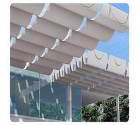 Customizable Waterproof Retractable Canopy ning Outdoor Pera e Cover for Patios Dec Gardens & Gazebos (W2.4m x L / W7.87ft x L9.84ft)