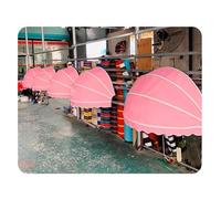 Customizable Waterproof Retractable Dome Canopy 110cm (43.30in) Patio Shelter UV & Rain Protect Ideal for Doors Outdoor Use Fittings Included
