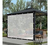 Customizable Waterproof Transparent Patio Curtains 6x6m Grommet PVC Side Walls for Terrace Pergola & Veranda - Clear Outdoor Privacy Solution