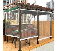 Customizable Waterproof Transparent PVC Outdoor Roller Blinds - Windproof Partition for Balcony, Gazebo, Patio - Size 50x180cm (20x71in) for Ultimate Protection