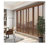 Customizable Waterproof Wood Venetian Blinds 3.5cm Slats for Home & Office EasyFit Blackout Window Coverings Stylish Living Room Decor