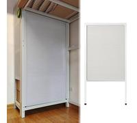 Customizable White Folding Cabinet Door for Closet or Wardrobe, Retractable Pull-Down Design, Space-Saving Sliding Gate for Small Spaces, 120x200cm (47x79in)