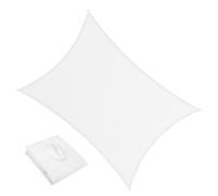 Customizable White Outdoor Patio Sun Shade Canopy - UV Resistant Breathable Rainproof Easy Install with Hardware Kit for Deck Garden Pergola and Backyard.