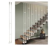 Customizable White Staircase Balusters, 69in Spindles for Safety, Prevent Falling, Ideal for ils, Decks, Porches, Outdoor Steps - 175cm Long