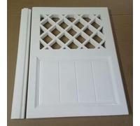 Customizable White Wood Patio Swing DoorsHalfWaist Cafe Style Perfect for Indoor & Outdoor Use Garden Partition Elegant Decoration (W80cm x H80cm)