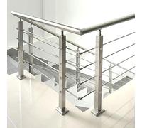 Customizable Wire Balustrade Kit for Stairs Deck and Porch - Includes Round & Square Posts for Secure Stylish Railing Solution Easy Installation Stainless Steel